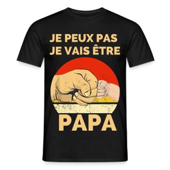 Father's Day T-Shirt - I Can't, I'm Going To Be - Men's T-Shirt - black - Front - AI Model Male 178 light (178cm)