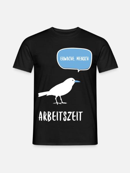 Arbeitszeit - Männer T-Shirt - Schwarz