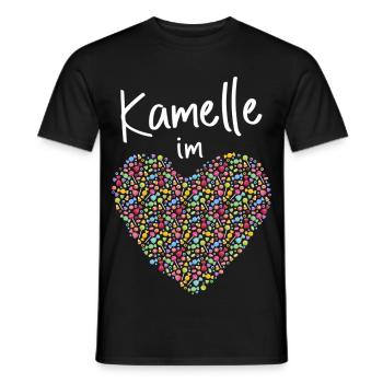 Kamelle im Herz Karneval Köln Konfetti Kölle Alaaf - Männer T-Shirt - Schwarz - Vorne - AI Model Male 178 light (178cm)