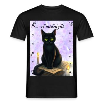 Hüter der Mitternachtsgeheimnisse - Männer T-Shirt - Schwarz - Vorne - AI Model Male 178 light (178cm)