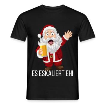 Ça s’intensifie de toute façon – Édition 🎄🎉 fête de Noël - T-shirt homme - noir - Devant - AI Model Male 178 light (178cm)