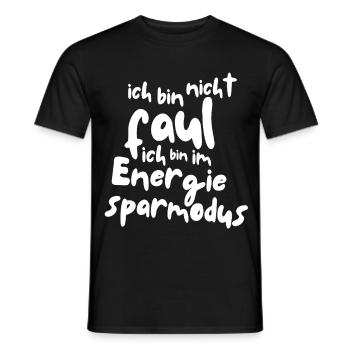Ich bin nicht faul - Männer T-Shirt - Schwarz - Vorne - AI Model Male 178 light (178cm)