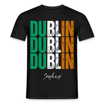 Dublin Irlande, souvenir de Dublin - T-shirt homme - noir - Devant - AI Model Male 178 light (178cm)