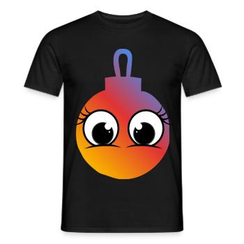 Ball Joy Gradient Big Eyes - Men's T-Shirt - black - Front - AI Model Male 178 light (178cm)