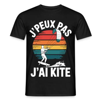 I Can't I Kite Gift Humor - Men's T-Shirt - black - Front - AI Model Male 178 light (178cm)