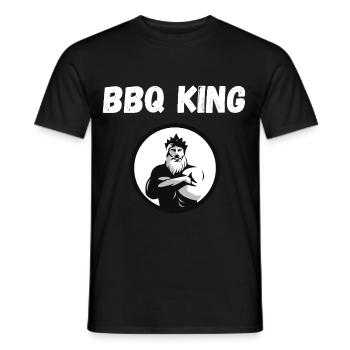 BBQ King  - Men's T-Shirt - black - Front - AI Model Male 178 light (178cm)