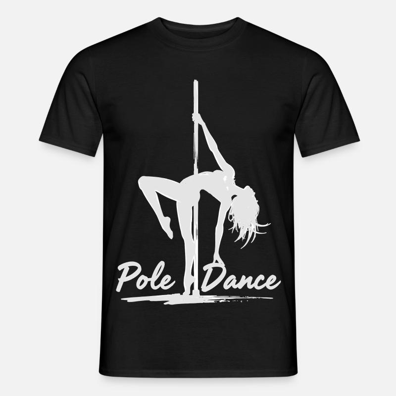 Pole Dance Poledancerin Silhouette Geschenk - Männer T-Shirt - Schwarz