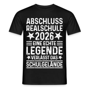 Graduation 2026 Realschule - Legend School Grounds - Men's T-Shirt - black - Front - AI Model Male 178 light (178cm)