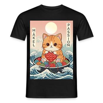 Crochet Passion Kawaii - T-shirt homme - noir - Devant - AI Model Male 178 light (178cm)