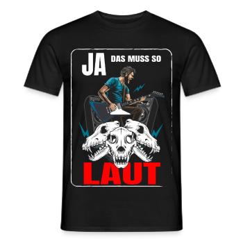 Yes, that must be so loud - Men's T-Shirt - black - Front - AI Model Male 178 light (178cm)