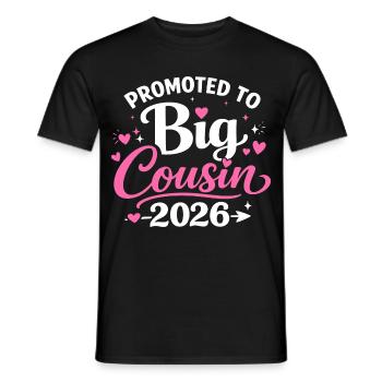 Niedliche Cousin-Design Herzen und Sterne - Männer T-Shirt - Schwarz - Vorne - AI Model Male 178 light (178cm)
