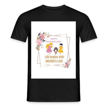 Mother's Love Blumenrahmen - Männer T-Shirt - Schwarz - Vorne - AI Model Male 178 light (178cm)