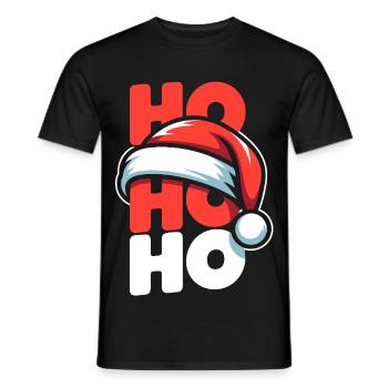 Style Père Noël Ho Ho Ho - T-shirt homme - noir - Devant - AI Model Male 178 light (178cm)