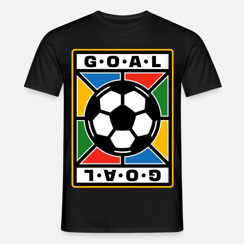 Fußball-Retro-Abzeichen - Männer T-Shirt - Schwarz