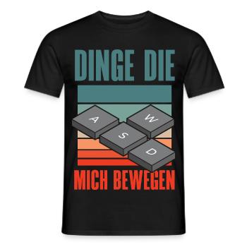 Dinge Die Mich Bewegen Wasd Pc Gamer Lustig Nerd - Männer T-Shirt - Schwarz - Vorne - AI Model Male 178 light (178cm)
