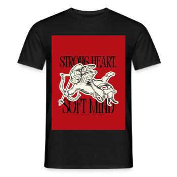 Starke Herzen, zarte Köpfe - Männer T-Shirt - Schwarz - Vorne - AI Model Male 178 light (178cm)