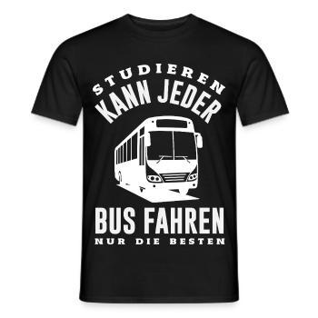 Bus Fahren Nur Die Besten - Männer T-Shirt - Schwarz - Vorne - AI Model Male 178 light (178cm)