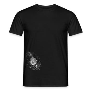 Tournesol Noir & Blanc - T-shirt homme - noir - Devant - AI Model Male 178 light (178cm)
