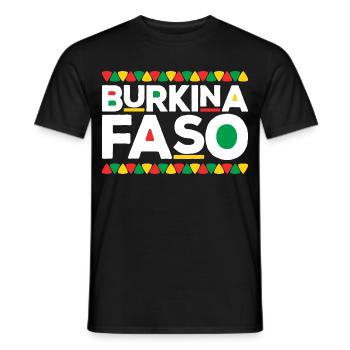 Burkina Faso flag - Men's T-Shirt - black - Front - AI Model Male 178 light (178cm)