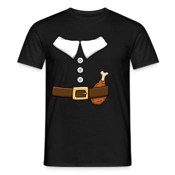 Costume de pèlerin Costume de pèlerin de Thanksgiving - T-shirt homme - noir - Devant - AI Model Male 178 light (178cm)