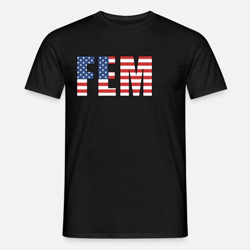 FEM - Männer T-Shirt - Schwarz