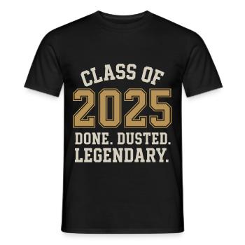 Class of 2025 Graduation Senior Done Legendary - Men's T-Shirt - black - Front - AI Model Male 178 light (178cm)