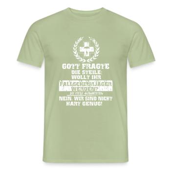 Soldat Bundeswehr Militär - Männer T-Shirt - Sage - Vorne - AI Model Male 178 light (178cm)