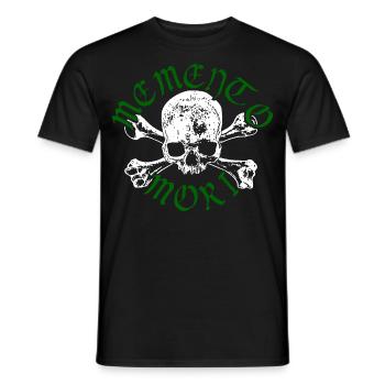 Skull and Bones - Memento Mori - Green - Men's T-Shirt - black - Front - AI Model Male 178 light (178cm)