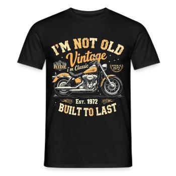 1972 Cadeau 1972 Millésime 1972 Edition limitée 1972 - T-shirt homme - noir - Devant - AI Model Male 178 light (178cm)