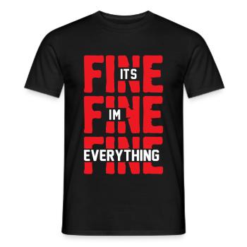 C’est bien, je vais bien, tout va bien - T-shirt homme - noir - Devant - AI Model Male 178 light (178cm)