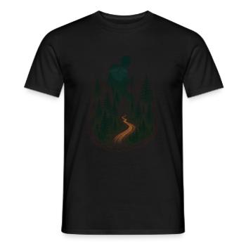 Cooler Wandermuster - Bergwanderungen - Männer T-Shirt - Schwarz - Vorne - AI Model Male 178 light (178cm)