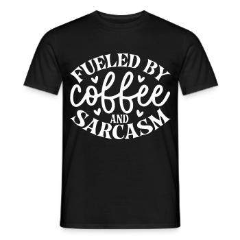 Fueled By Coffee And Sarcasm - Men's T-Shirt - black - Front - AI Model Male 178 light (178cm)