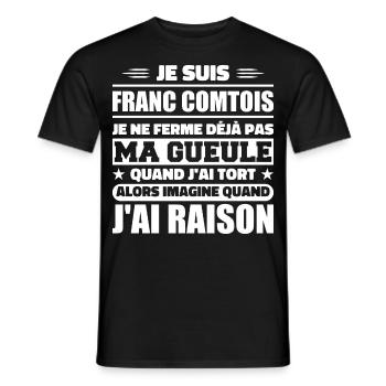 Franc comtois Ich halte meinen Mund nicht zu frank comté - Männer T-Shirt - Schwarz - Vorne - AI Model Male 178 light (178cm)
