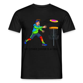 Disc-Golf-Spieler - Männer T-Shirt - Schwarz - Vorne - AI Model Male 178 light (178cm)