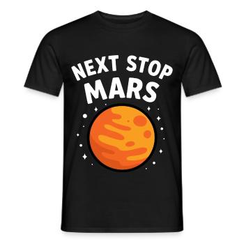 Conception de la planète Mars - T-shirt homme - noir - Devant - AI Model Male 178 light (178cm)