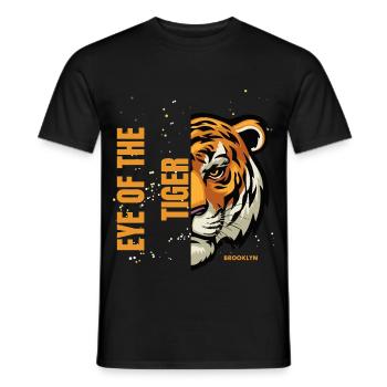 eye of the tiger - Men's T-Shirt - black - Front - AI Model Male 178 light (178cm)