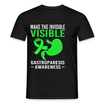 Gastroparésie intestinale - T-shirt homme - noir - Devant - AI Model Male 178 light (178cm)