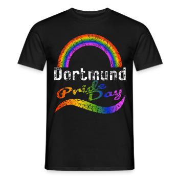 Journée de la fierté Dortmund LGBTQ+ CSD Gay Queer Love Spr - T-shirt homme - noir - Devant - AI Model Male 178 light (178cm)