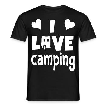 Aventure Plein air Camping Nature Liberté Randonnée - T-shirt homme - noir - Devant - AI Model Male 178 light (178cm)