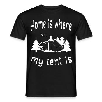 Adventure Outdoor Camping Nature Freedom Hiking - Men's T-Shirt - black - Front - AI Model Male 178 light (178cm)