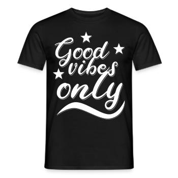 Good Vibey Only Spirit Cool Style Gut Feel Good - T-shirt homme - noir - Devant - AI Model Male 178 light (178cm)