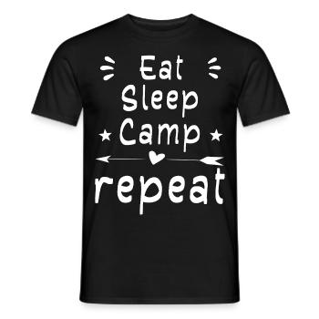 Abenteuer Outdoor Camping Natur Freiheit Wandern - Männer T-Shirt - Schwarz - Vorne - AI Model Male 178 light (178cm)