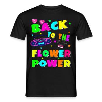 Retro Party 80s 70s 90s Music Festival Gift - Men's T-Shirt - black - Front - AI Model Male 178 light (178cm)