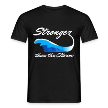 Plus fort que la tempête - T-shirt homme - noir - Devant - AI Model Male 178 light (178cm)