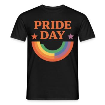 Pride Day Regenbogen Liebe Design - Männer T-Shirt - Schwarz - Vorne - AI Model Male 178 light (178cm)