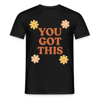Vous avez ce dicton motivant : le design - T-shirt homme - noir - Devant - AI Model Male 178 light (178cm)