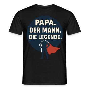 Papa Vatertag Mann Legende Geschenk - Männer T-Shirt - Schwarz - Vorne - AI Model Male 178 light (178cm)