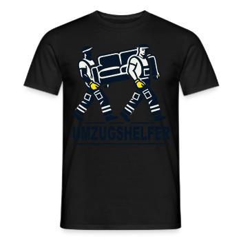 Déménagement, déménageur, déménageur, aide au déménagement - T-shirt homme - noir - Devant - AI Model Male 178 light (178cm)