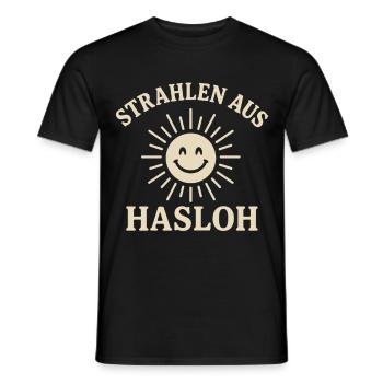 Hasloh Heimatliebe Shirt – Norddeutsch & Lokal - Männer T-Shirt - Schwarz - Vorne - AI Model Male 178 light (178cm)