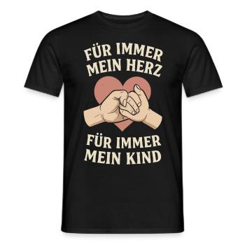 Elternliebe Liebe Mama Papa Familie Design Herz - Männer T-Shirt - Schwarz - Vorne - AI Model Male 178 light (178cm)